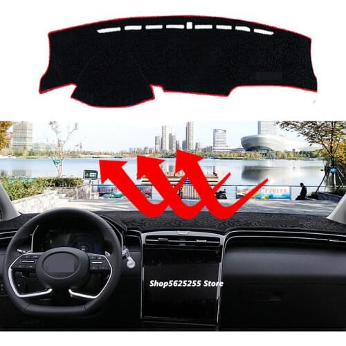 Car Dashboard Cover Mat Hyundai Tucson NX4 2021 2022 Dashmat Sun Shade Pad Anti-UV Decoration Instrument Panel Polyester Carpets