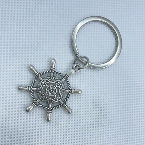 Mens pendant keychain safety nautical pendant rudder disc jewelry personalized pendant jewelry