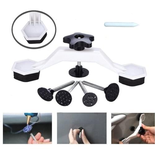 Auto Car Dent Repair Body Damage Fix Tool Pulling Bridge Puller Dent Removal Glue Tabs Hand Repair Tools Kit Paintless Universal