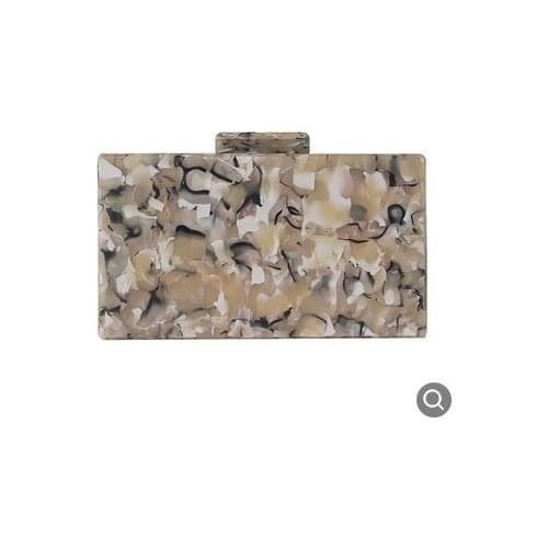 2020 New Acrylic Brand Fashion Women Evening Bags Luxury Color Patchwork Wallet Woman Party Prom Handbags Casual Box Clutch