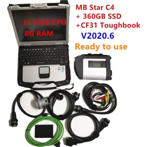 Full Chip MB STAR C4 SD Connect Compact C4 Software SSD 06/2020V with CF31 I5 3320 8G Toughbook star Multiplexer Diagnostic Tool