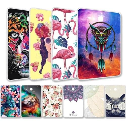 Shockproof Case For Samsung Galaxy Tab E 9.6 T560 T561 9.6 inch Cute Painted Silicone Protector Galaxy TabE T560 T561 Back Shell