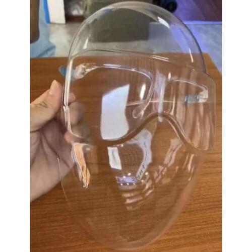 Extended PC + PET Transparent Full Face Protective Mask Space Mask Plastic Cycling Shield VUE Shield Dust-Proof Face Protective