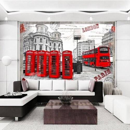 Drop Shipping Custom Photo Wallpaper Europe Unite Urban Landscape Custom Wallpaper Murals Living Room Decorative Backdrop Wall