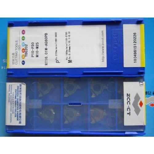 RT16.01W-AG60PB YBG202 Threading Lathe Inserts Tungsten Carbide Threading Inserts 60 degree External Threading Inserts