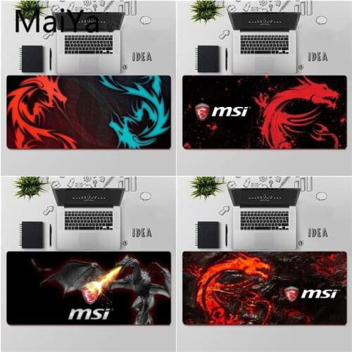 Maiya Top Quality MSI Red Dragon Rubber Mouse Durable Desktop Mousepad Free Shipping Large Mouse Pad Keyboards Mat