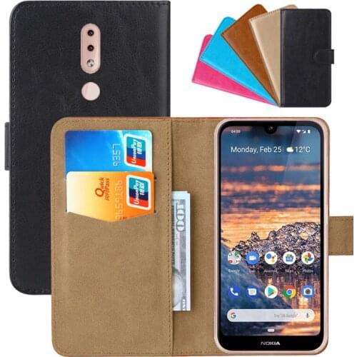 Luxury Wallet Case For Nokia 4.2 PU Leather Retro Flip Cover Magnetic Fashion Cases Strap