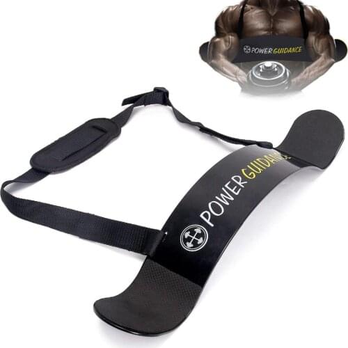 Power Guidance Weightlifting Arm Blaster Arm Bodybuilding with Support Straps Musculation Gym Equipment Fitness Exercise