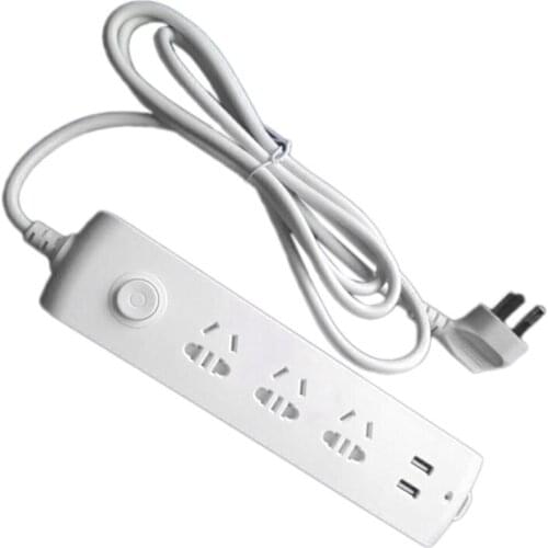 Power Strip,3 Port Australia Power Sockets 2 USB Surge Protector 6 Feet for iPhone iPad USB Products,White(AU Plug)