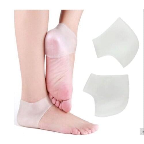 Silicone Gel Feet Heel Protector Anti-Cracking Cushion Foot Pads Soft anti-skid Foot Care Tool Skin-Tone Color 100pair