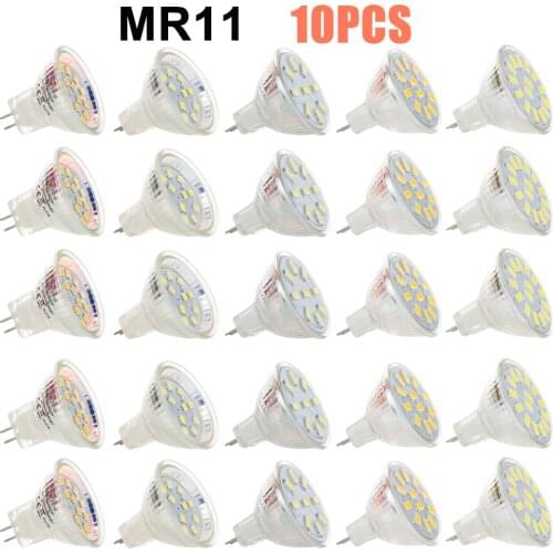 10Pcs/Lot MR11 GU4.0 LED Spotlight Bulbs AC/DC 12V 24V 5733/2835 SMD 2W 3W 4W Warm/Cold/Neutral White Lamp Replace Halogen Light