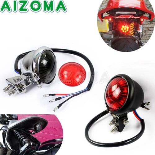 LED Rear Light Motorcycle Tail Brake Light Indicator Lamp For Yamaha Honda CB BMW Bobber Universal Cafe Racer Bates Taillight