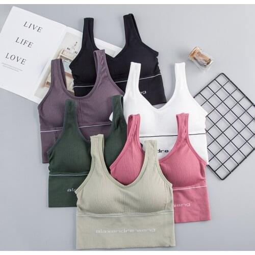 Thin Shoulder Straps Cross-beautiful Back Chest-wrapped Tube Top Silk Protein V-neck Sports Underwear Without Rims