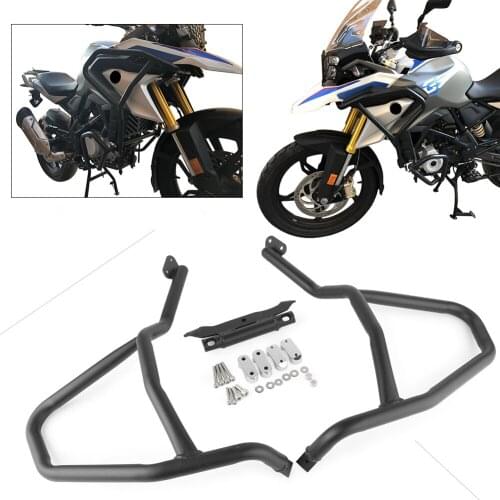 Motorcycle Bumper Upper Highway Crash Bar Extensions Engine Guard Protector For BMW G310R 2018 & G310GS 2017-2018 Black