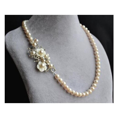 Unique Pearls jewellery Store Genuine Pearl Necklace 9mm White Color Round Real Freshwater Pearl Necklace Charming Women Gift