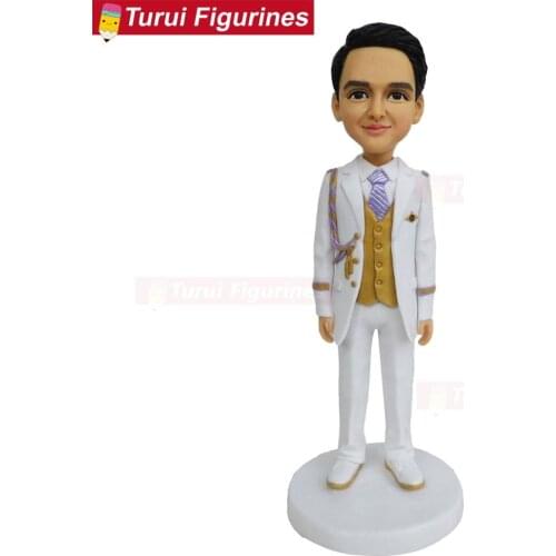 Student graduation party decorations clay mini statue customized design service figurine made by hand Turui Figurines miniature