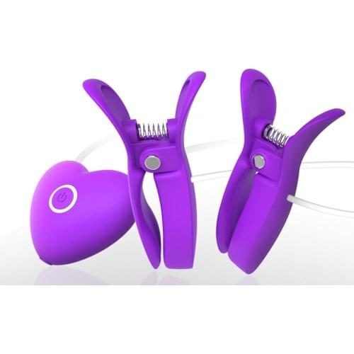 Female Masturbation Rechargeable Nipple Clip Vibrator Sex Toys for Women Chest Massage Clitoris Stimulator Sex Product for Adult