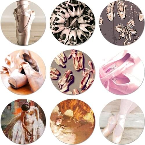 Ballet dancer Ballerina Icons Pins Badge Decoration Brooches Metal Badges For Backpack Decoration 58mm
