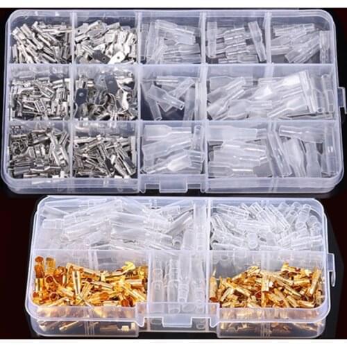 3.5mm Bullet Terminals Electrical Crimp Terminator,Male Female bullet Terminals,Female socket and sleeve Wire Connector Kit