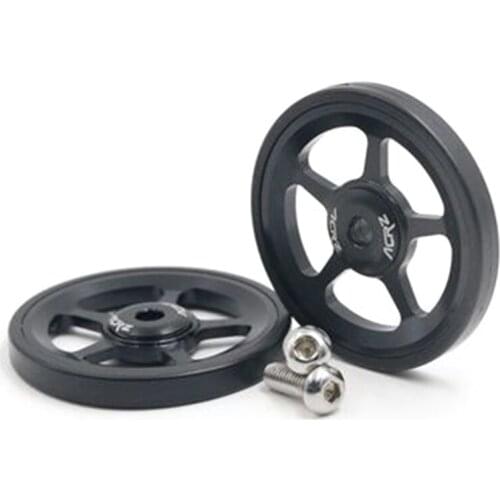 7075 alloy 1pair Super Lightweight Easywheel for Brompton black/silver/gold- black
