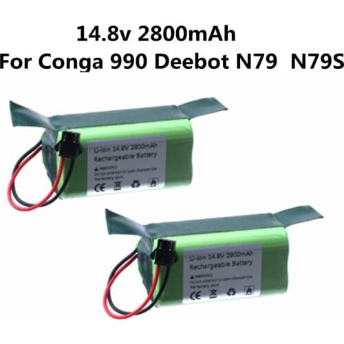 14.8v 2800mah Battery for Conga Excellence 990 Ecovacs Deebot N79 N79S DN622 Eufy RoboVac 11 11S RoboVac 30 Neatsvor X600