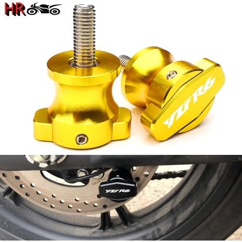 M6 Motorcycle accessories Swingarm Spools slider stand screws For Yamaha YZF R6 YZFR6 2000 2001 2002 2003 2004 2005 2006 -2016
