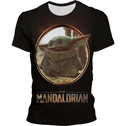 New Summer Mens Women T Shirt for Boy Girl Cute Baby Yoda Grugu T-shirt Mandalorian Fashion 3D Printed Kids Short Sleeve Tshirt