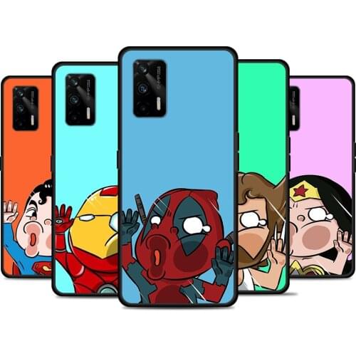 Marvel Cartoon Heros For Realme 8 GT Neo Flash Edition Explorer Master Q3 Pro Narzo30 C21 C11 C20A C21Y Phone Case