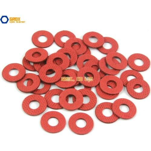 2000 Pieces M5*12*0.5mm Red Paper Washer Insulation Washer