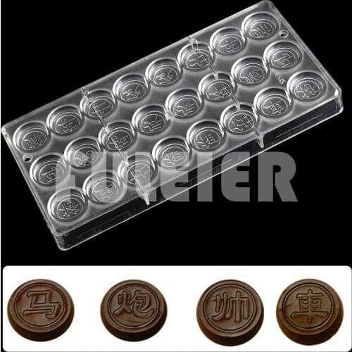 Chinese Chess Chocolate Mold Polycarbonate Belgium Candy Baking Mold Cake Decoration Confectionery Tool Trays Bakeware