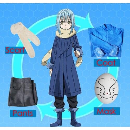 Anime That Time I Got Reincarnated as a Slime Cosplay Costumes Rimuru Tempest Cosplay Uniform Costume Halloween Party Mikami