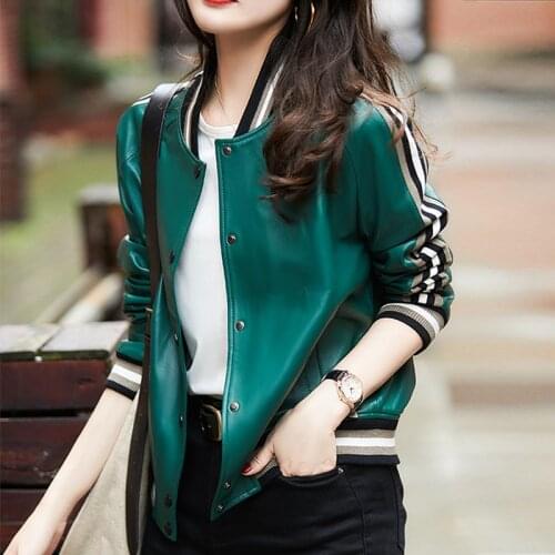Long Sleeve Female 2021 Fashion Jacket Women Faux Leather Bomber Jacket Coat Clothes Harajuku Windbreaker Outwear