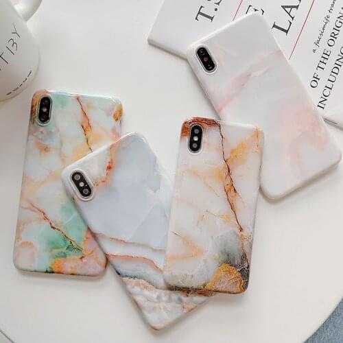 Marble Phone Case For iPhone 12 mini 11 Pro Max 7 8 Plus Soft Silicone Back Cover For iPhone X XR XS MAX Shell Shockproof Case