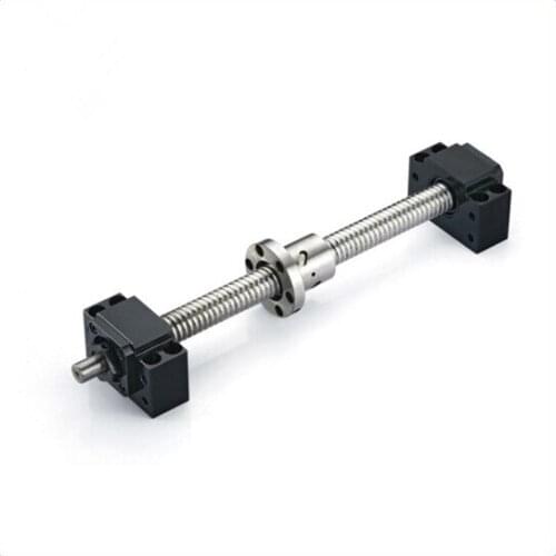TBI Ballscrew Set Rolled C7 SFU1605 L200mm Ballscrew + Single Ballnut + BK12 BF12 Support + 1605 Ballnut Housing for CNC Router