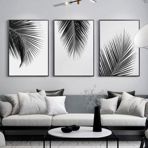 Nordic Canvas Painting Modern Prints Plants Art Posters Prints Black White Art Wall Pictures Living Room Unframed Poster