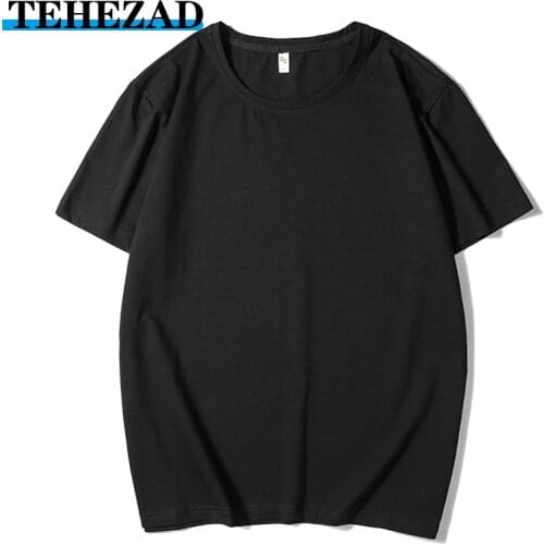 2021 Spring New Mens Long-Sleeved T-Shirt Mens Solid Color Pure Cotton O-Neck Blouse Oversized High-Quality Short-Sleeved
