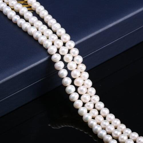 New Potato White Pearl Beads Simple And Stylish Party Jewelry Gift Pearl Size 8-9mm
