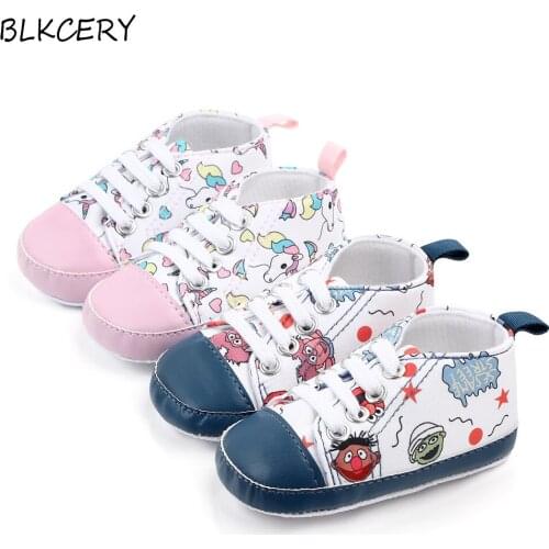 Brand Shoes Newborn Baby Boys Shoes Infant Loafers for 1 Year Old Lace-up Girls Soft Sole Crib Shoes Toddler First Walkers 0-18M