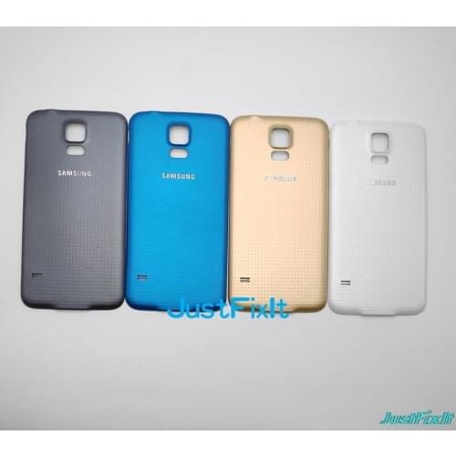 Original For SAMSUNG Galaxy S5 G900 G900F G900S G9006V Back Battery Cover Door Rear Glass Housing Case Replace Battery Cover