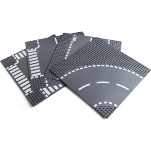 25.6x25.6cm City Road Small Building Block Baseplates 32x32 Dots Classic Base Plates Small Blocks DIY Baseplates Toys For Kids