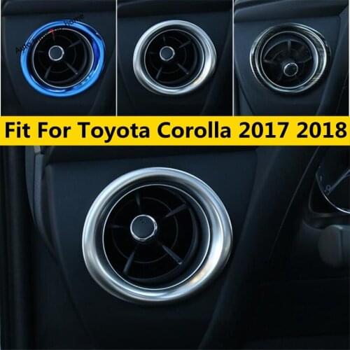 Yimaautotrims Front Air Conditioning AC Outlet Vent Cover Trim 2 Piece Fit For Toyota Corolla 2017 2018 Interior Mouldings