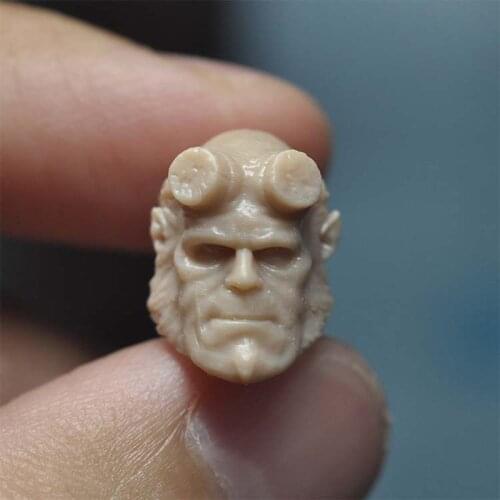 Blank 1/18 Scale Hellman Ron Perlman Head Sculpt Unpainted Fit 3.75" Figure B Style