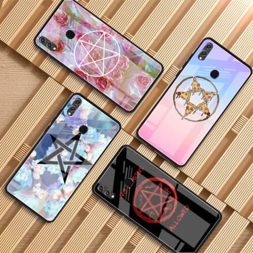 Five-pointed star Tempered Glass Phone Case For Huawei P20 P30 pro P40 lite Mate 20 30 pro 30 lite