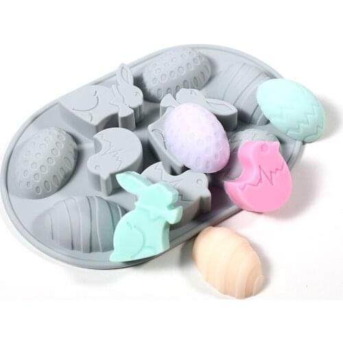 Easter Egg Bunny Silicone Molds for Soap Chicken Cake Baking 3D Animal Handmade Soap Silicone Mold