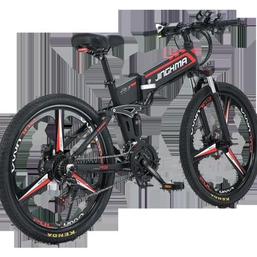 LG battery assisted 48V national bike standard lithium electric mountain bicycle folding cross-country variable speed 26-inch