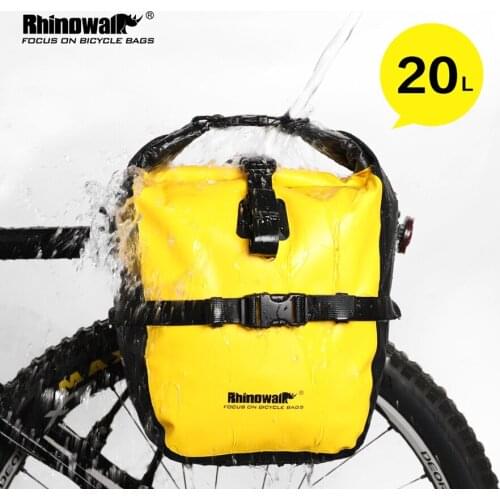 Rhinowalk 20L Waterproof Bike Bags Multifunction MTB Road Bicycle Pannier Rear Rack Bag Shoulder Bag Cycling Rear Seat Trunk Bag