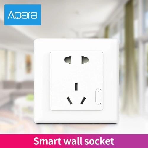 Aqara Smart Wall Socket Zigbee Wifi Remotel Control Wireless Switch Work For Smart Home Kits APP For Xiaomi Smart Home Kits APP