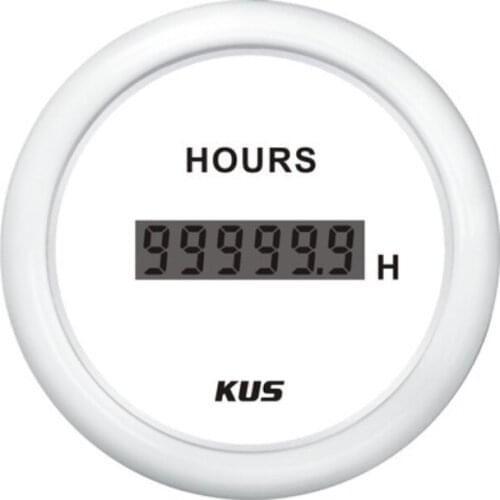 Universal Hour Meter Gauge with Backlight 52mm(2") 12V/24V for car boat Rv Caravan yatch