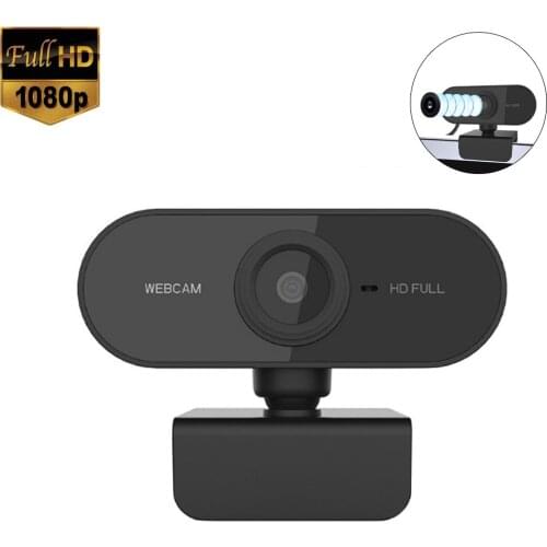 Webcam USB2.0 HD 1080P Computer PC Web Camera Built In Microphone 360° Rotatable Camera for Live Broadcast Teaching Conference