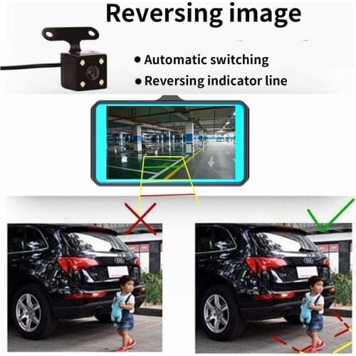 Car DVR Camera Touch 4 Inch Full HD 1080P Drive Video Recorder Registrator Auto Dashboard Dual Dash Cam Vehicle Black Box FX
